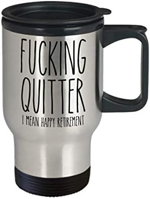Sretan mirišnica za penzionisanje jebeno quitter smiješno sarkastičan za savladač izolirane putne čaše za kafu