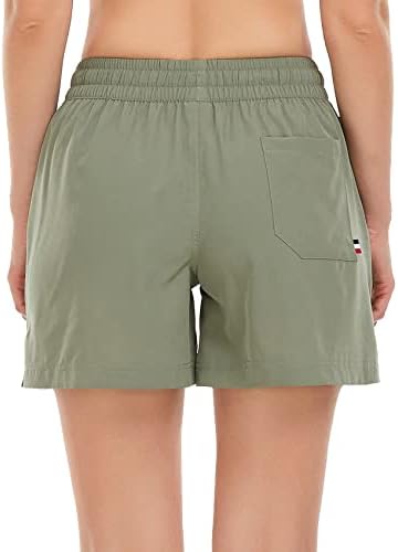 Davena Teretne kratke hlače za žene, 5 džepa elastični struk Brze suho planinarske gaćice za trčanje treninga teretana casual