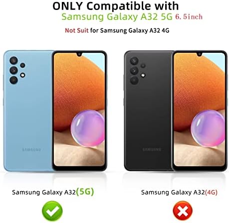 Balleen.E Flip Case za Samsung A32 5G, PU kožna podloga za telefon Cover Shockproof zaštitna torbica za novčanik sa utorima za kartice za Samsung Galaxy A32 5G