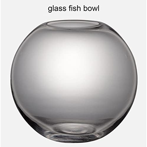 Komplet Zdjela za ribu Mini staklena okrugla Zdjela za ribu Desktop akvarijum mala zdjela za ribu