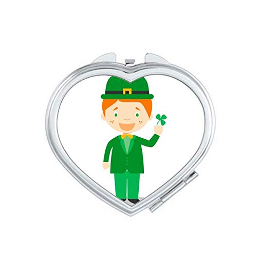 Green odijelo Irska crtani zrcalo Putno povećanje Prijenosne ručne džepne šminke