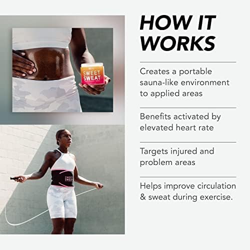 Sweet Sweat Gel, by Sports Research-Saznajte više od svog treninga: workout Enhancer čini da se znojite brže & jače-isprobajte W / trimer za struk-Muška & amp; ženska krema za toniranje znoja