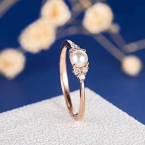 2023 Novi ženski biserni dijamantni prsten stilski prstenski prsten za angažman prsten za prsten za žene