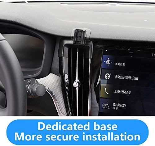MUSTUE LUNQIN nosač automobila za 2019-2023 Volvo S60 [Big telefoni sa kućištem] Auto oprema Navigacijski nosač Unutrašnjost Unutrašnjost Mobilni mobilni zrcalni telefon Mount