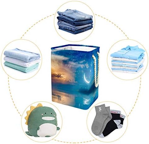 UNITESY CRECENCENTS i užareni oblaci iznad mora vodootporan sklopivi kašika za pranje rublja za dječju sobu spavaću sobu
