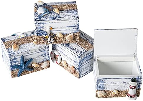Božićni ukras kćer mediteranski ocean stil ukrasna minijaturna kutija klasična drvena mala kutija kreativna kutija za nakit bombona 1pc o keramički statue
