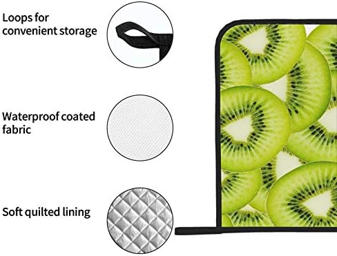 Zeleni voćni kivi kriški otporni na toplinu otporni na toplinu otporni na kvadratni držači za utovarivač 2 kom. Držači u obliku posuda 8 × 8 inča za kuhanje i pečenje