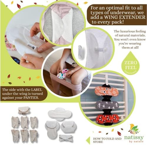 Platnene uloške za gaćice 7-Pack Bamboo za svakodnevnu upotrebu & amp; platneni ulošci menstrualni 7-Pack bambus ulošci za višekratnu upotrebu menstrualni proizvedeni u EU