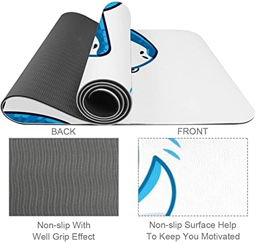 Siebzeh three Shark Premium Thick Yoga Mat Eco Friendly Rubber Health & amp; fitnes non Slip Mat za sve vrste vježbe joge i pilatesa