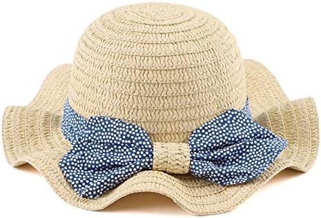 Baby Girl Straw Hat Toddler Ljeto Plažni kape sa bowknotom Zaštita od sunca HATS za dječje djevojke