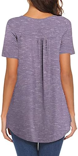 NOKMOPO ženska proljetna ljetna majica top modni casual plus veličine okrugli vrat od ispisanog labavog pletenog