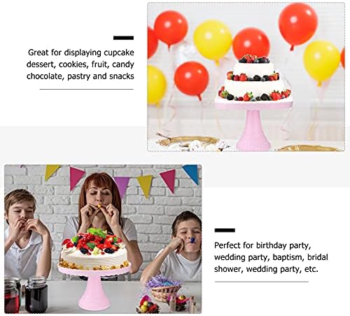 Valiclud ružičasti kolač za kolač u okruglom kolaču Metalni desertni držači za torte Snack Candy Din je posuda za rođendan vjenčanja