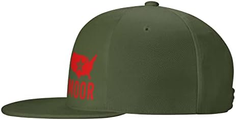 Fwoeqiz Moush-America-Amexem-Marokanski šeširi Ravni račun BRIM BLACK Podesivi bejzbol kapu modnog