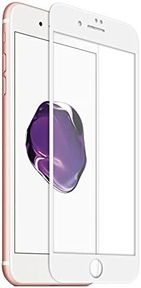 iPhone 7, Iphone 8 full Cover glass zaštitnik ekrana, eTECH kolekcija Zaštita ekrana od kaljenog stakla za Apple iPhone 8/7 4.7 – Face ID / edge-to-edge puna površina-Bijela