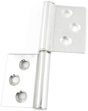 X-dree Srebrni ton metalik prozor zastava šarke za vrata dijelovi 7,5cm dugačak 7,5 cm (Bisagra