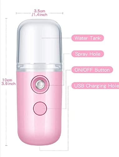 Mini facial Steamer Mini-Size za ekstenzije trepavica Portable facial Mister za negu kože za jedan dodir sa vizuelnim rezervoarom za vodu pokloni za hidrataciju lica