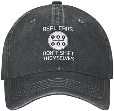 Pravi automobili se ne prebacuju kausni kaubojski bejzbol šeširi Black Sunhat kamiondžija za muškarce