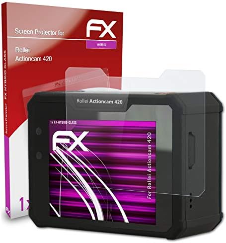 ATFolix plastični stakleni zaštitni film kompatibilan s rollei actioncam 420 zaštitnikom od stakla, 9h hibridni stakleni štitnik za stakleni ekran plastike