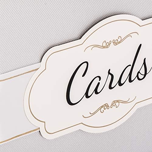 Merry Expressions-Srebrna kutija za poklon kartice - elegantna bijela satenska traka & amp; etiketa za kartice-10x10x10 velika