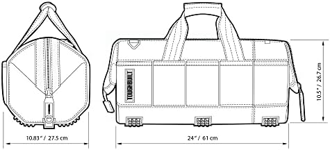 Toughbuilt TOU-60-20 20 masivna torba za usta, crna / žuta