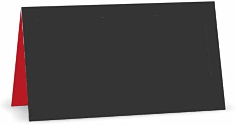 Crno-crvene karte-stan ili šator-10 ili 50 pakovanje-Bijela prazna Prednja strana sa imenom stola