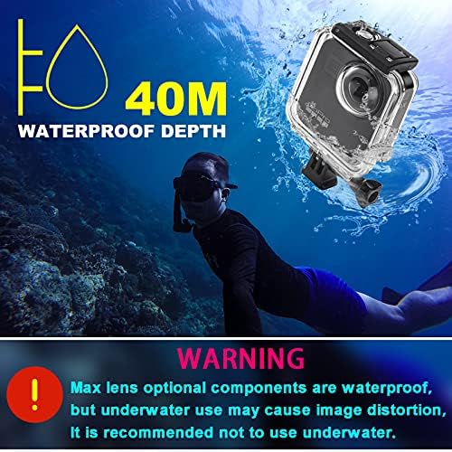 Vodootporna futrola za GOPRO MAX akcijsku kameru, podvodno ronjenje zaštitnim kućištem 40m sa dodacima za nosače