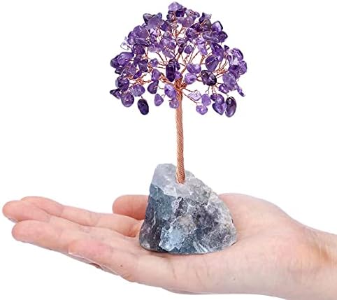 Mnoboti za liječenje kristalnog drveta Kristali Gemstones Feng Shui Tree Figurice Skup sa 7 čakri kristalnih