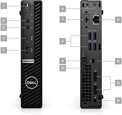 Dell Optiplex 5000 5090 Micro Tower Desktop | Core i7-256GB SSD - 16GB RAM | 8 jela @ 4,5 GHz - 10. Gen CPU
