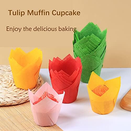 Peci 100-Count muffin Cups Standard Tulip Muffin Cupcake prirodni Cupcake papirni ulošci za rođendan vjenčanja Božićna zabava Baby Shower godišnjice svih festivala