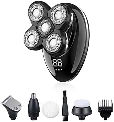 JRSHOME električni brijač za muškarce brijač za ćelave mokre / suhe brijače IPX6 vodootporan dizajn za cijelo tijelo, čišćenje brzo i jednostavno USB Punjivo brzo punjenje
