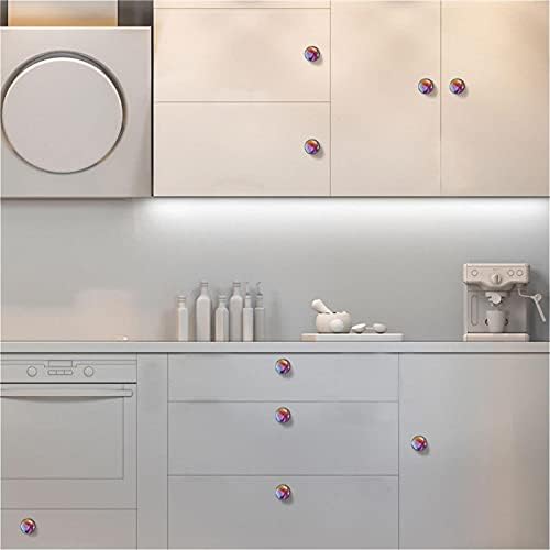 12 komada apstraktni šareni uzorak stakleni gumbi za Komode, 1,37 x 1,10 u okruglim kuhinjskim ormarićima za dječiju