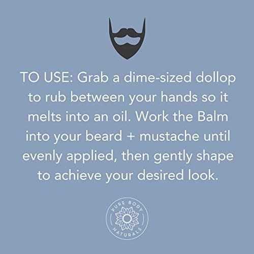 Prirodni balzam za bradu za muškarce, nemasni vosak za bradu i regenerator za rast brade, miris Amber