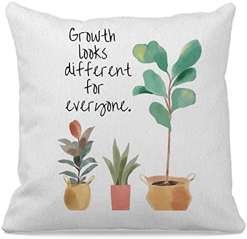 Rast mentalnog zdravlja izgleda drugačije za svima bacanje jastuci 18 × 18, divni poklopac biljne kostirajuće