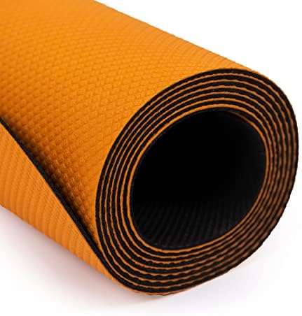 Cooldot podloga za jogu-Premium neklizajuća prostirka za jogu - prostirka za jogu od prirodne gume sa torbom za prostirku za jogu i laserski ugraviranim sistemom markera za poravnanje