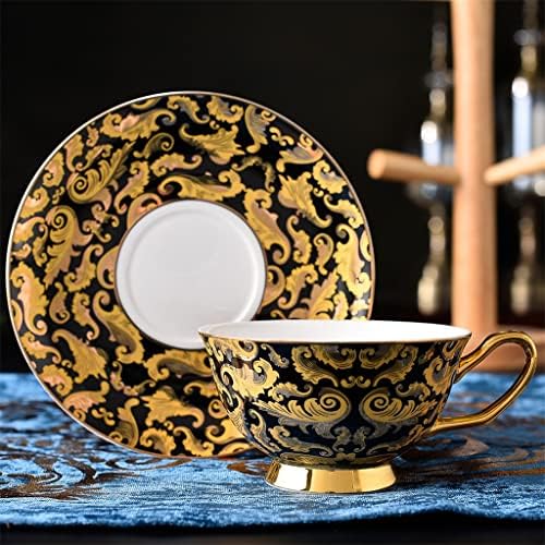 Kup za kafu 15 kom klasični stil keramički čaj set zlatnog porculanskog pića set za popodnevni