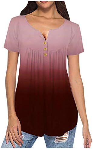 Ženska majica kratkih rukava s kratkim rukavima Boja blok za štampanje majica Ležerne prilike sakriju odjeću trbuha