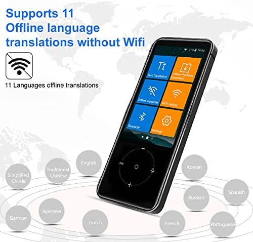 Uređaj za prevođenje jezika, prijenosni uređaj za prevođenje glasa u realnom vremenu 137 jezika 1500ma dvosmjerni jezik trenutni Prevodilac glasa, WiFi / Hotspot/Offline/slike / snimanje uređaja za ručne prevodioce