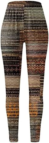 ZDDO ženske aztečke gamaše meko četkane božićne gležnjače duljine hlače etničke grafičke tiskane joge hlače