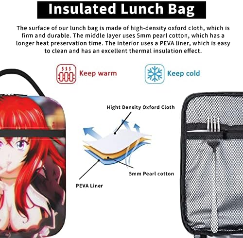 Srednjoškolska dxd torba za ručak 3d Anime toplotna izolovana kutija za ručak za višekratnu upotrebu termo