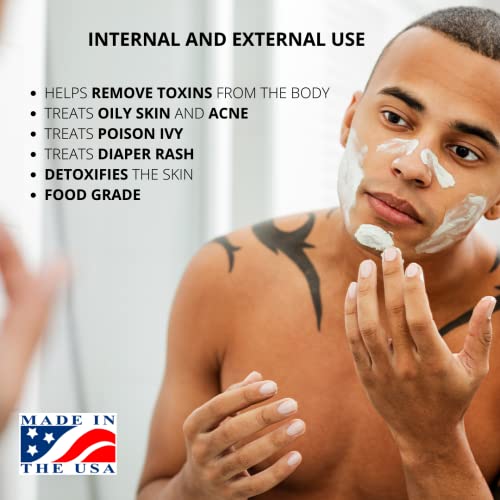 SMART SOLUTIONS kalcijum bentonit glina za hranu, 2 lb čista Indijska ljekovita glina / Natures Detoxifier sve prirodno za unutrašnju i vanjsku upotrebu | DIY Tretmani lica, dezodoransi, maske za kosu