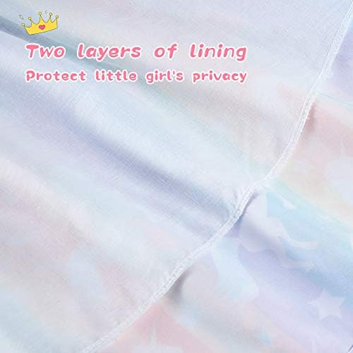 Enlifety Little Girls Princess haljine bez rukava traper vrhovi zasebnica cvjetni print tutu suknje jednodijelno