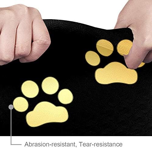 DJROW Yoga Mat Gold Paw Animal Gold Footprints natural Pilates Vježba Mat Eco Friendly Gym mat Thickness 1/4