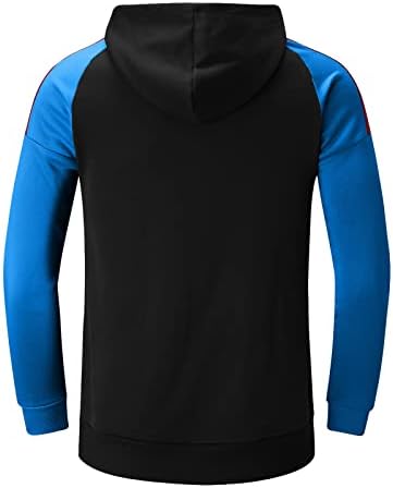 UBST duksevi za muškarce, zimski prolećni blok u boji patchwork duksevi sa kapuljačom trening sportski Casual pulover sa vezicama