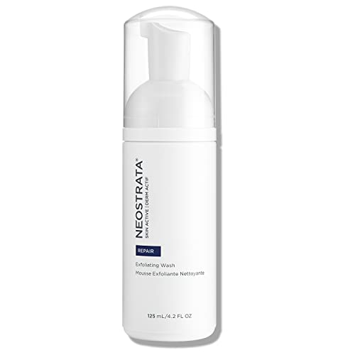 NEOSTRATA Exfoliating Wash revitalizirajuće pjenasto sredstvo za čišćenje lica s polihidroksi kiselinom za sve tipove kože bez sapuna bez mirisa, 4.2 Fl oz