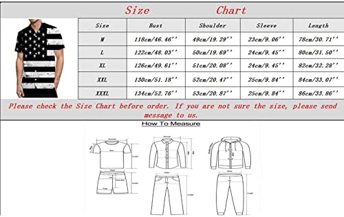 BMISEGM Ljetne majice za muškarce Muške 3D digitalni tisak džepni kopč rever kratki rukav košulja za muškarce