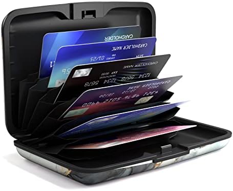 Hsxnam držač kreditne kartice za žene, mali RFID metalni Novčanici za kreditne kartice slatki