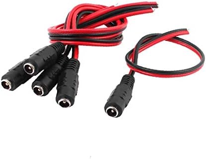 X-dree 5 kom 30cm 5,5 x 2,1mm 1 DC muški kabelski adapter za električnu energiju za CCTV kameru (5 kom 30cm