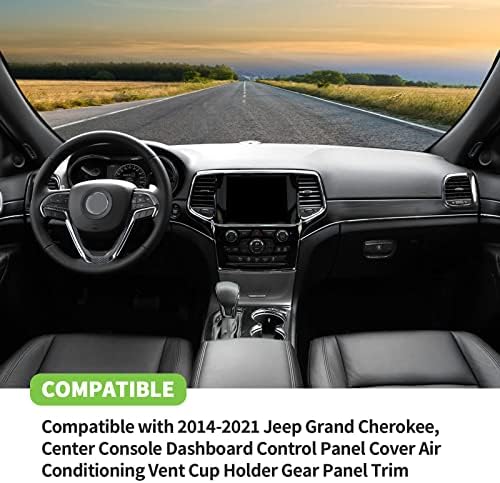 SQQP Carbon Fiber 17pcs Kompletan kompatibilan sa unutrašnjem dijelu Kompatibilan sa 2014-2021 Jeep Grand
