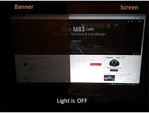 Iuljh ekran projektora 16: 10,100 120 inča Reflektivni projekcijski ekran od tkanine za tkanine za YG300 DLP LED video beamer