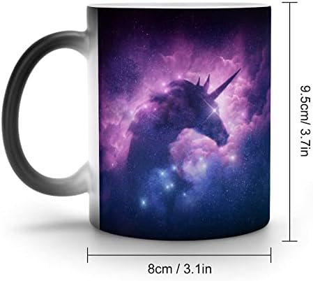Unicorn Galaxy promjena topline šolja Magic Coffee Tumbler keramička šolja za čaj personalizirani poklon
